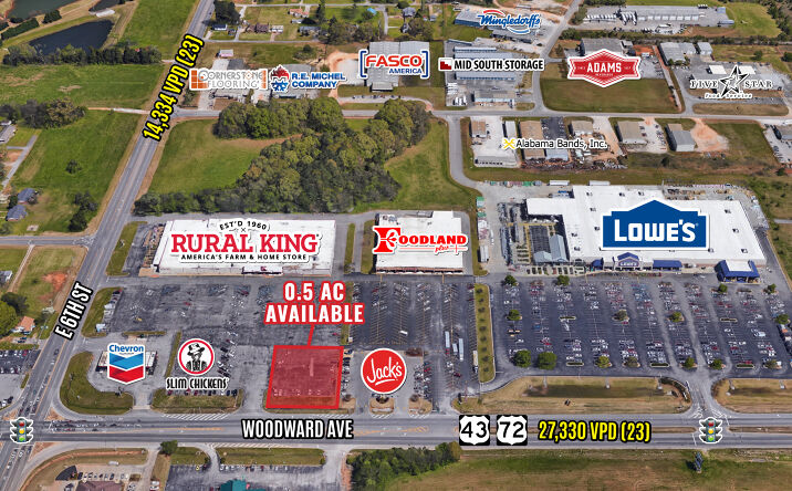 Pictures of Land property located at 3401 Woodward Ave, Muscle Shoals, AL 35661 for lease - image #1