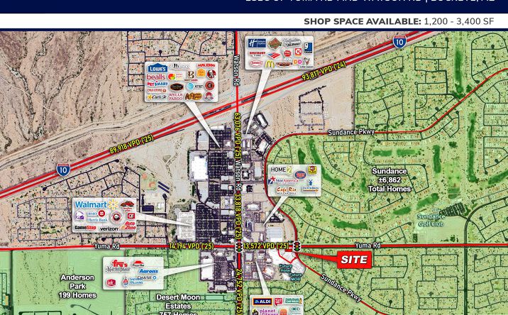 Pictures of Retail, Land property located at ESEC Yuma Road & Sundance Parkway, Buckeye, AZ 85326 for lease - image #1