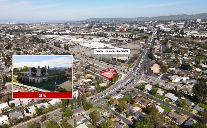 Pictures of Retail property located at 1025-1035 Contra Costa Blvd, Pleasant Hill, CA 94523 for sales - image #1