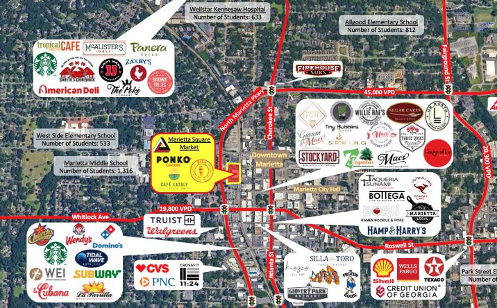 Pictures of Retail, Restaurant property located at 68 North Marietta Pkwy NW, Marietta, GA 30060 for lease - image #1