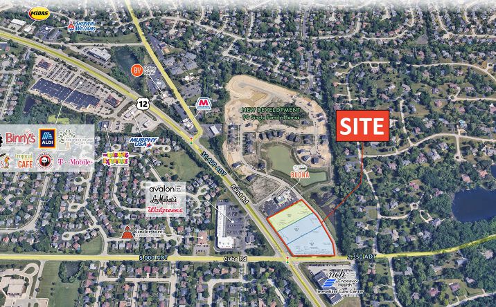 Pictures of Retail, Office, Land property located at Route 12 and Cuba Road, Lake Zurich, IL 60047 for lease - image #1