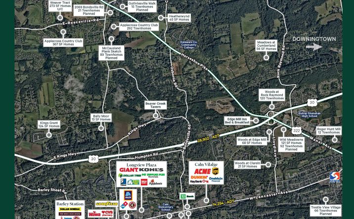 Pictures of Retail property located at Horseshoe Pike & N Guthriesville Rd, East Brandywine Township, East Brandywine, PA 19335 for lease - image #1