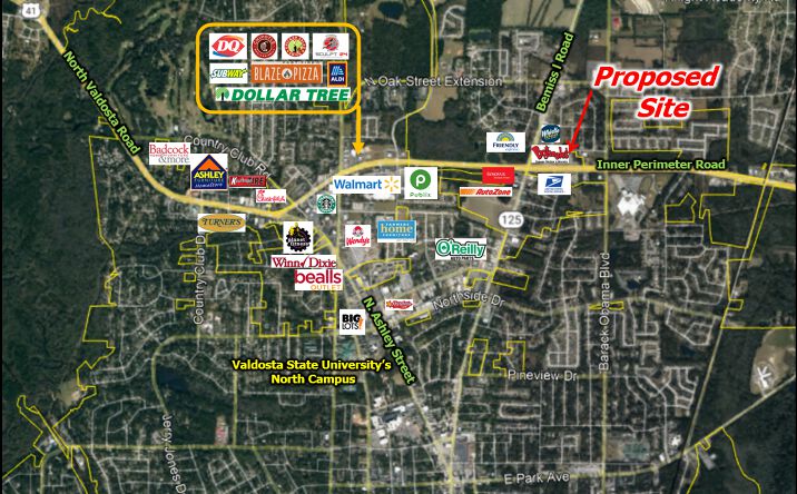 Pictures of Retail, Land, Restaurant property located at 3661 Inner Perimeter Rd, Valdosta, GA 31602 for lease - image #1