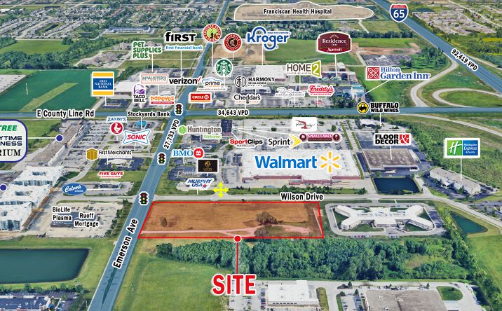 Pictures of Land property located at 795 N Emerson Ave, Greenwood, IN 46143 for lease - image #1
