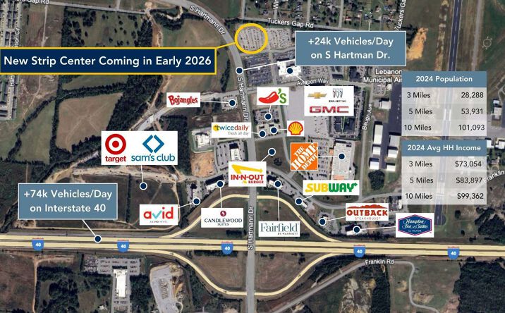 Pictures of Retail property located at 900 S Hartmann Dr, Lebanon, TN 37090 for sales - image #1