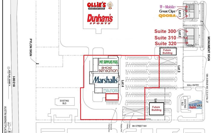 Pictures of Retail, Office, Restaurant property located at 1001 18th Ave NW, Austin, MN 55912 for lease - image #1