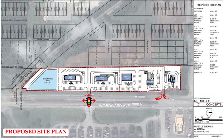 Pictures of Retail, Land property located at Woodward Ave, Muscle Shoals, AL 35661 for sales - image #1