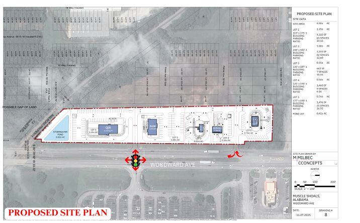 Pictures of Land, Retail property located at Woodward Ave, Muscle Shoals, AL 35661 for lease - image #1