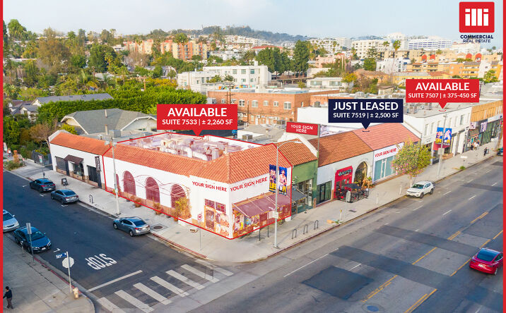 Pictures of Retail, Office, Restaurant property located at 7507 W Sunset Blvd, Los Angeles, CA 90046 for lease - image #1