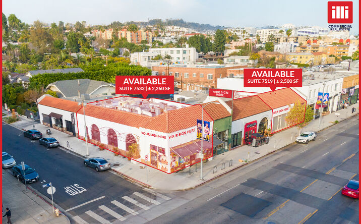 Pictures of Retail, Office, Restaurant property located at 7507 W Sunset Blvd, Los Angeles, CA 90046 for lease - image #1
