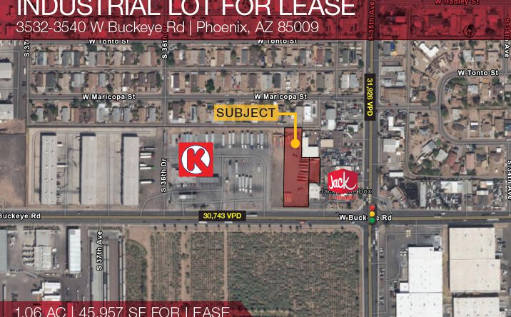 Pictures of Industrial, Land property located at 3540 W buckeye rd, Phoenix, AZ 85009 for lease - image #1