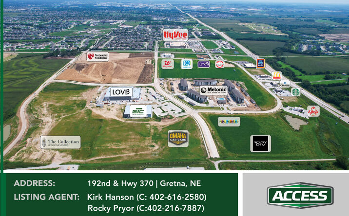 Pictures of Retail, Land, Restaurant property located at 19273 Oakmont Dr, Gretna, NE 68028 for lease - image #1