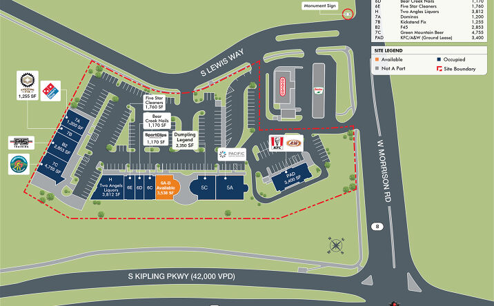 Pictures of Retail, Restaurant property located at 2585 S Lewis Way, Denver, CO 80227 for lease - image #1