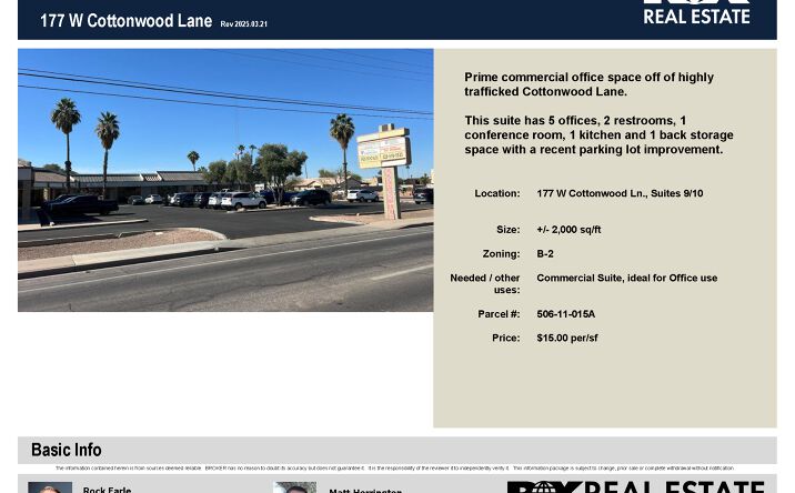 Pictures of Office property located at 177 W Cottonwood Ln, Casa Grande, AZ 85122 for lease - image #1