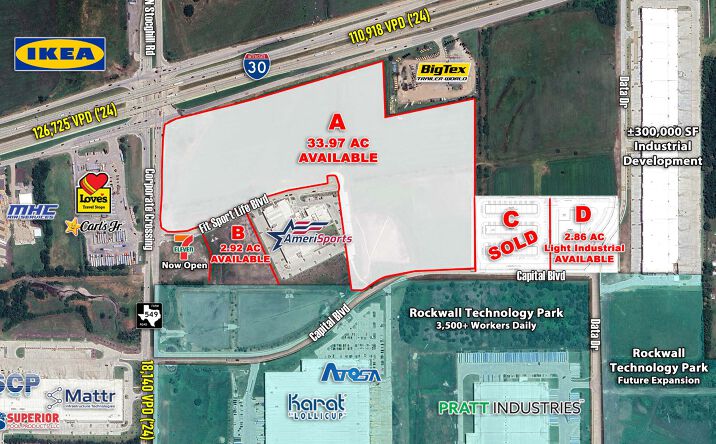 Pictures of Retail, Land property located at 3101 Fit Sport Life Blvd, Rockwall, TX 75032 for lease - image #1