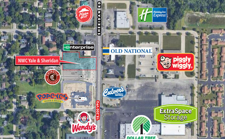 Pictures of Retail, Restaurant property located at Yale & Sheridan, Zion, IL 60099 for lease - image #1
