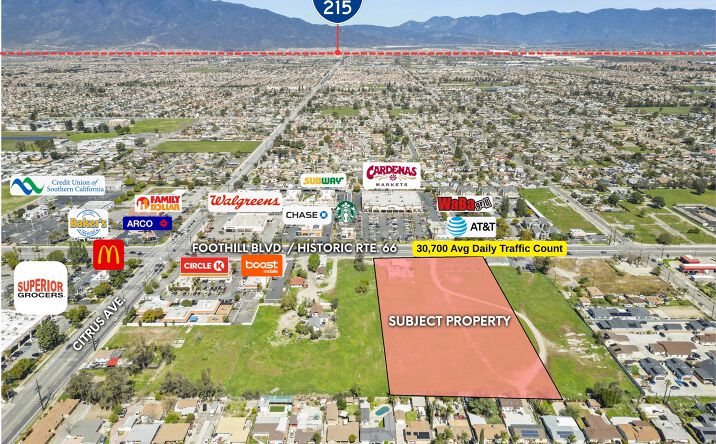 Pictures of Land property located at 16203 Foothill Blvd, Fontana, CA 92335 for lease - image #1