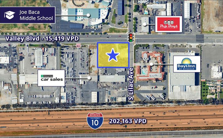 Pictures of Retail, Land, Restaurant property located at 515 W Valley Blvd, Bloomington, CA 92316 for lease - image #1