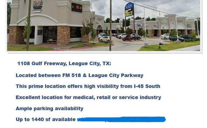 Pictures of Retail, Office property located at 1100 Gulf Fwy, League City, TX 77573 for lease - image #1