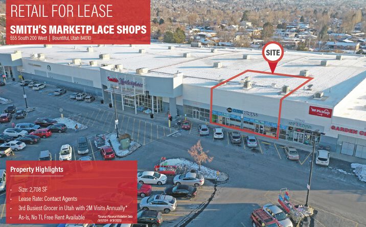 Pictures of Retail property located at 555 S 200 W, Bountiful, UT 84010 for lease - image #1