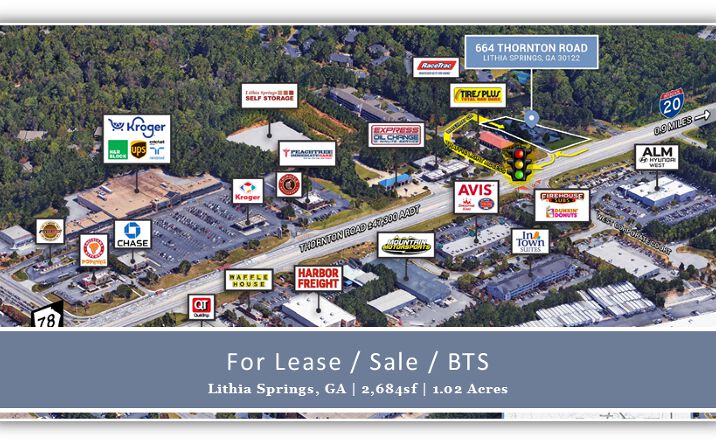 Pictures of Retail, Land, Restaurant property located at 664 Thornton Rd, Lithia Springs, GA 30122 for lease - image #1