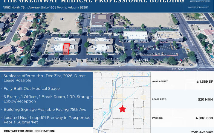 Pictures of Office property located at 15182 N 75th Ave, Peoria, AZ 85381 for lease - image #1
