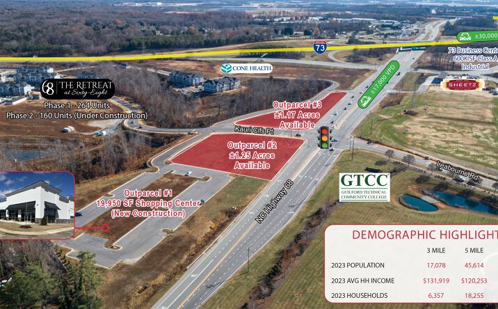 Pictures of Retail, Land property located at 3000 Queenslands Trl, Oak Ridge, NC 27310 for lease - image #1