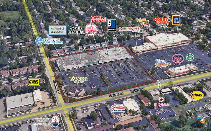Pictures of Retail property located at 120 Ogden Ave, Downers Grove, IL 60515 for lease - image #1