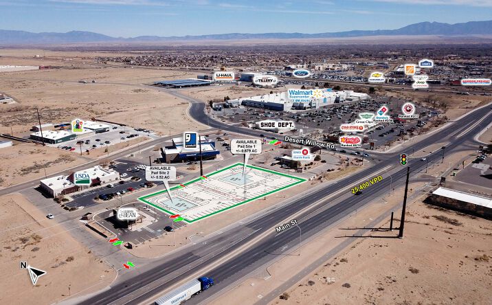 Pictures of Retail property located at NWQ Main St & Desrt Willow Rd, Los Lunas, NM 87031 for lease - image #1