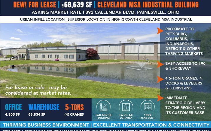 Pictures of Industrial property located at 892 Callendar Blvd, Painesville, OH 44077 for lease - image #1