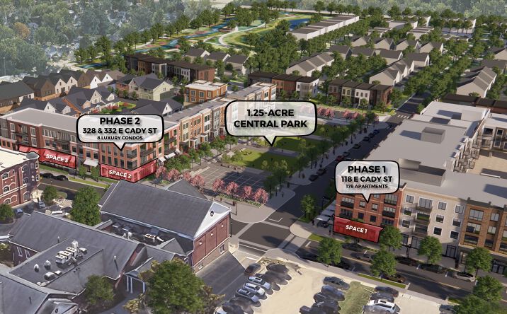Pictures of Retail property located at 118, 328, 332 E Cady Street, Northville, MI 48167 for lease - image #1