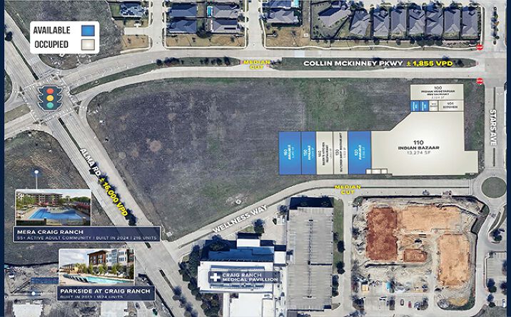 Pictures of Retail property located at 6701 Collin McKinney Pkwy, McKinney, TX 75070 for lease - image #1