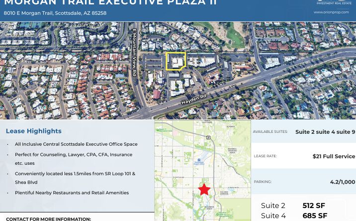Pictures of Office property located at 8010 E Morgan Trail, Scottsdale, AZ 85258 for lease - image #1