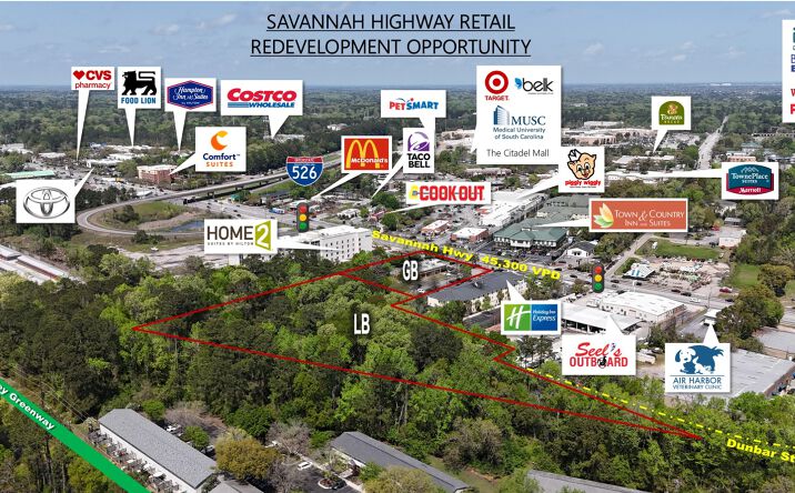 Pictures of Retail, Restaurant property located at 1953 Savannah Highway, Charleston, SC 29407 for lease - image #1
