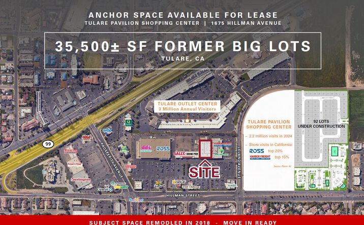 Pictures of Retail property located at 1675 Hillman St, Tulare, CA 93274 for lease - image #1