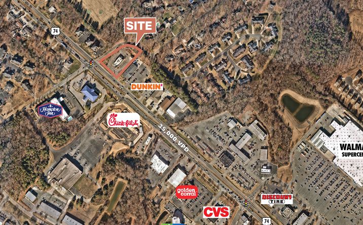 Pictures of Retail, Restaurant property located at 2592 W Roosevelt Blvd, Monroe, NC 28110 for lease - image #1