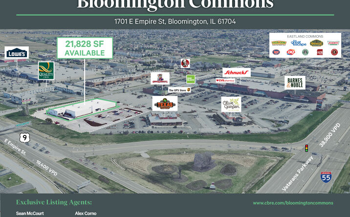 Pictures of Retail property located at 1701 E Empire St, Bloomington, IL 61704 for sales - image #1