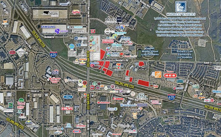 Pictures of Retail, Land property located at NEQ I-635/LBJ FWY & Belt Line Rd, Irving, TX 75063 for lease - image #1