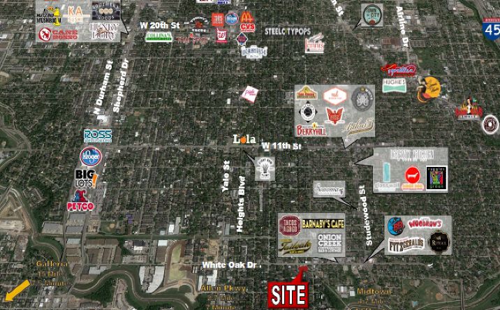 Pictures of Retail, Industrial, Special Purpose property located at 3219 White Oak Dr, Houston, TX 77007 for lease - image #1