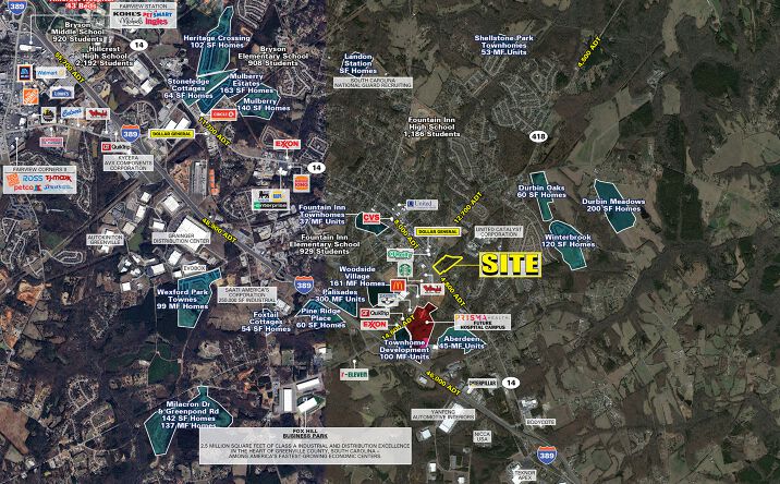 Pictures of Retail, Land property located at 407 S Main St, Fountain Inn, SC 29644 for lease - image #1
