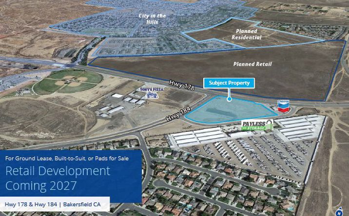 Pictures of Retail, Land property located at Hwy 178 & Hwy 184, Bakersfield, CA 93306, Bakersfield, CA 93306 for lease - image #1
