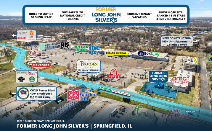 Pictures of Retail, Restaurant property located at 2929 S Dirksen Pkwy, Springfield, IL 62703 for lease - image #1