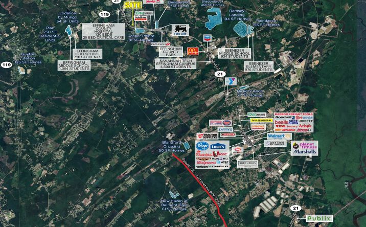 Pictures of Land property located at Hwy 21 & McCall Rd, Springfield, GA 31329 for lease - image #1