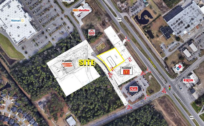 Pictures of Retail, Land property located at E Hwy 501 & Myrtle Ridge Dr, Conway, SC 29526 for lease - image #1
