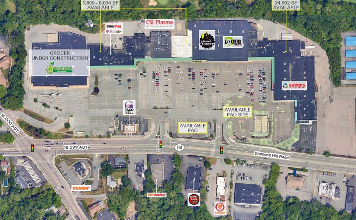 Pictures of Retail property located at 1500 Diamond Hill Rd, Woonsocket, RI 02895 for lease - image #1