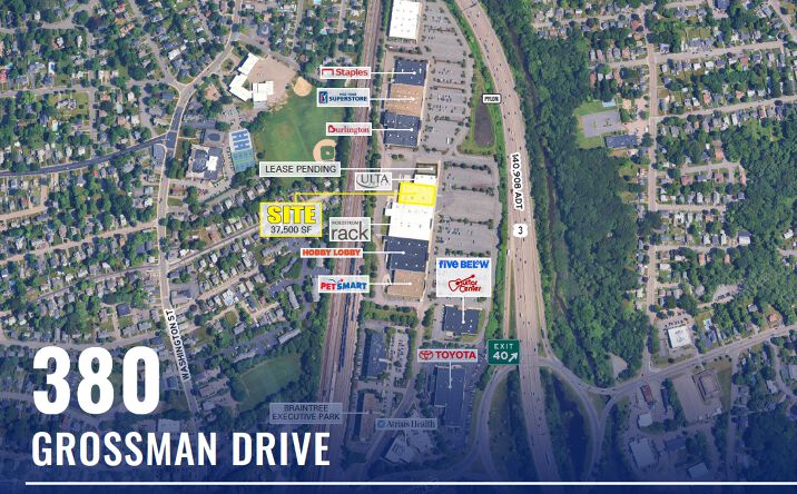 Pictures of Retail property located at 380 Grossman Dr, Braintree, MA 02184 for lease - image #1