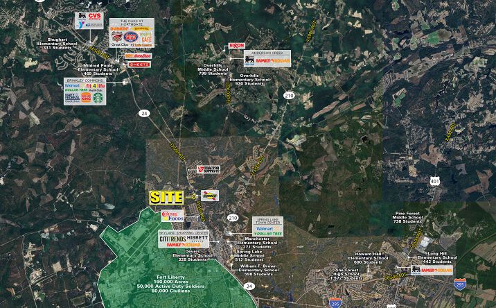 Pictures of Retail, Land property located at 1589 N Bragg Blvd, Spring Lake, NC 28390 for lease - image #1