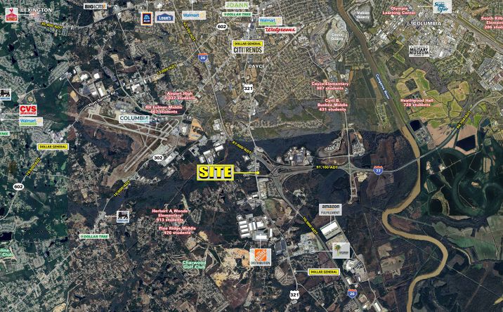 Pictures of Retail, Land property located at US Hwy 321 & Fish Hatchery Rd, Cayce, SC 29172 for lease - image #1