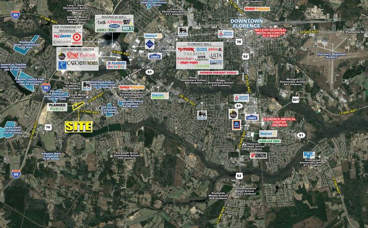 Pictures of Retail, Land property located at W Palmetto St & S Ebenezer Rd, Florence, SC 29501 for lease - image #1