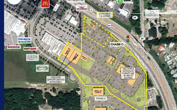 Pictures of Retail property located at SWC US HWY 441 & SR 25, Lady Lake, FL 32159 for lease - image #1